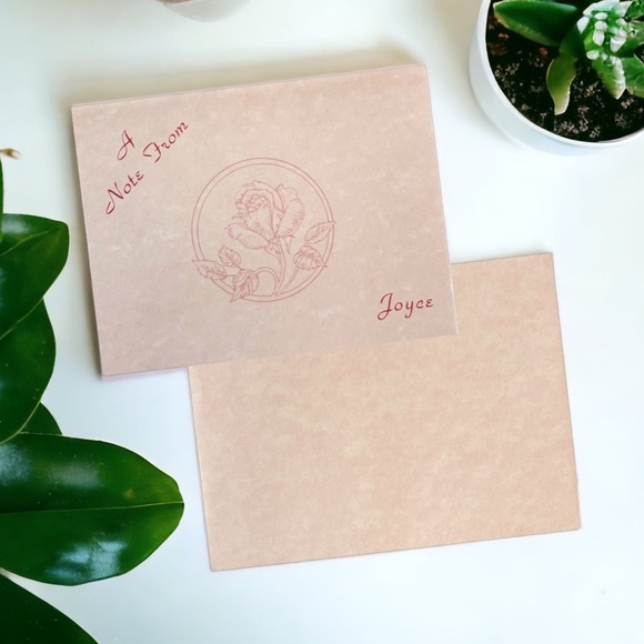 12ct A Note From Joyce Pink Stationary Cards and Matching Envelopes - Picture 2 of 12